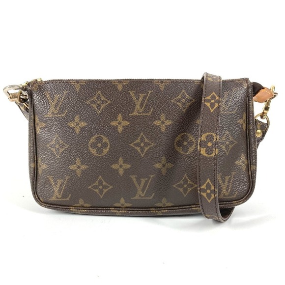 Louis Vuitton Handbags - LOUIS VUITTON Authentic Brown Monogram Canvas Pochette Shoulder Bag